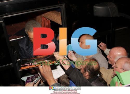 Tom Jones Signing Autographs Outside Tour Bus