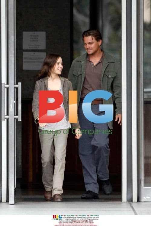 Leonardo DiCaprio and Ellen Page on 'Inception' set