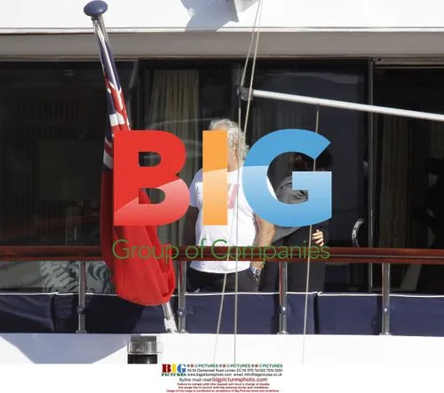 Flavio Briatore on Yacht as Kart Cup Raced