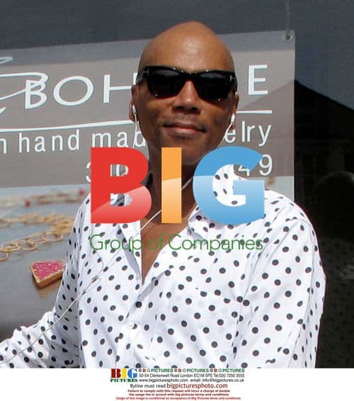 RuPaul with Bicycle in Santa Monica