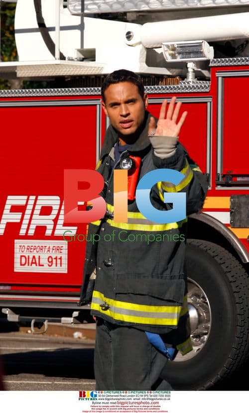 Daniel Sunjata on "Rescue Me" Set