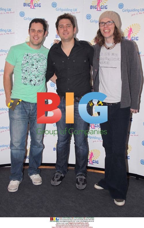 Scouting for Girls backstage at Girls Guides BIG GIG