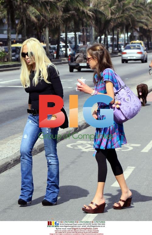 Donatella Versace on Copacabana Beach