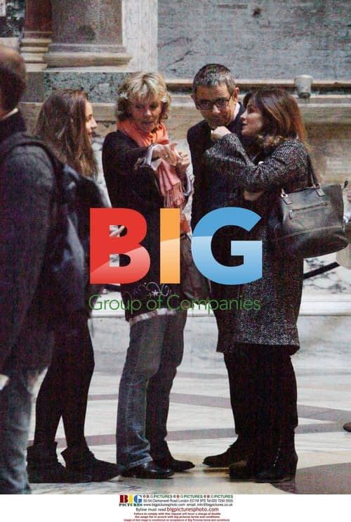 Rowan Atkinson with Family in Rome