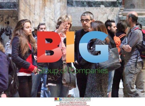 Rowan Atkinson and Family Visit Rome