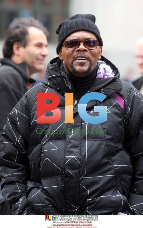 The Rock and Samuel L. Jackson filming