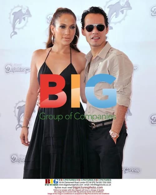 J.Lo and Marc Anthony at Dolphins vs Saints Game