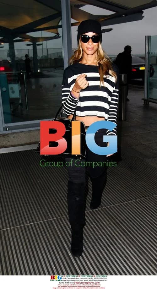 Leona Lewis arrives at Heathrow Airport