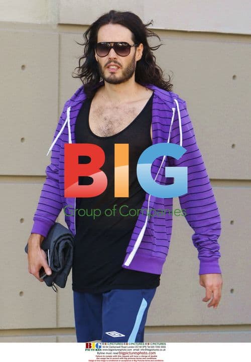 Russell Brand Leaves Gym in LA