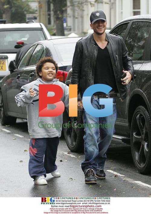 Peter Andre and Harvey in Brighton