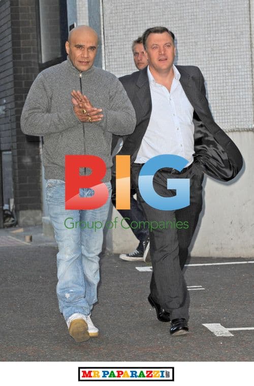 Ed Balls and DJ Goldie in London