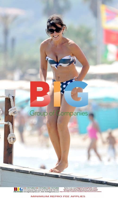 Davina McCall on Family Beach Vacation