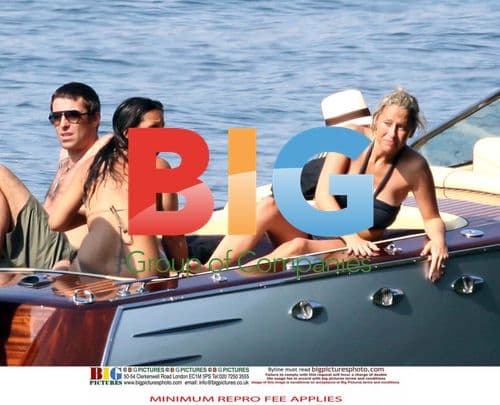 Liam Gallagher Relaxes on Boat with Nicole Appleton