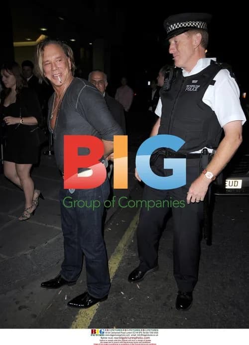 Mickey Rourke Interacts With Police