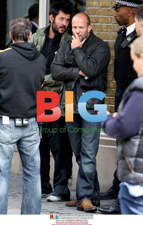 Jason Stratham on set of "Blitz"