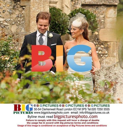 Dec Donnelly at Georgie Thompson's sister's wedding