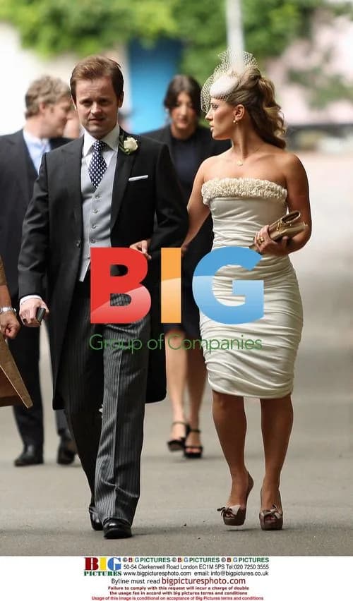 Declan Donnelly and Georgie Thompson at wedding
