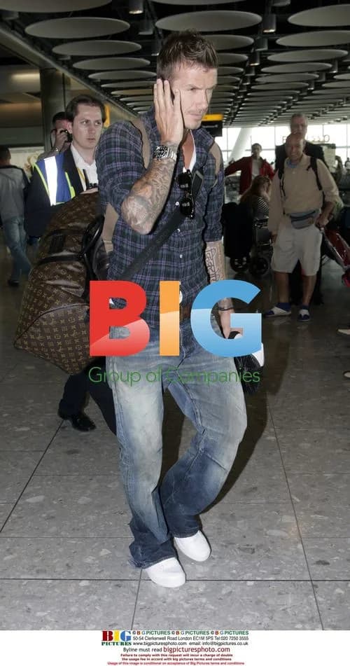 David Beckham Departs Heathrow