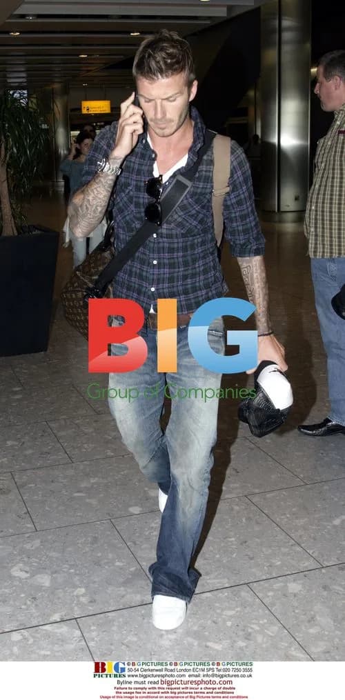 David Beckham Departs Heathrow