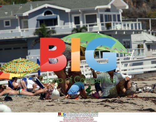 Rod Stewart and family in Malibu