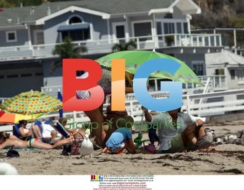 Rod Stewart and family in Malibu