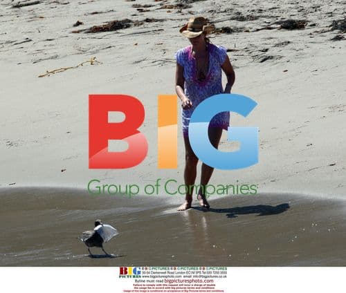 Rod Stewart and Family at Paradise Cove