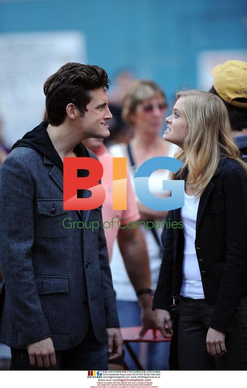 Nico Tortorella and Sara Paxton on 'The Beautiful Life' set