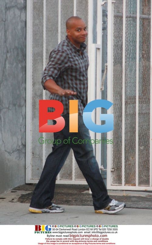 Donald Faison on set in LA