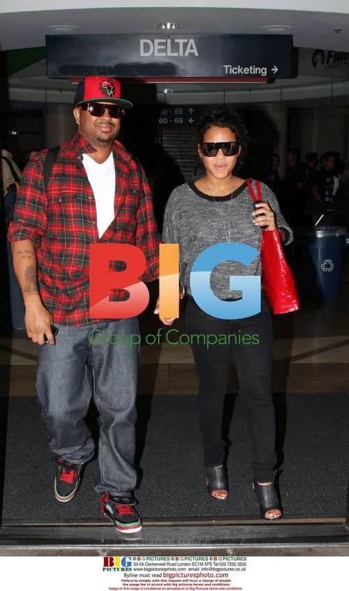 Newlywed Singers Christina Milian and The-Dream Arrive at LAX