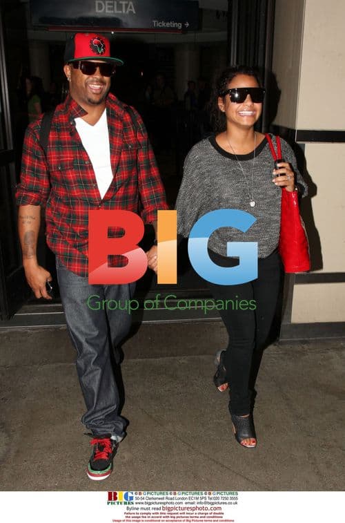 Christina Milian and The-Dream at LAX