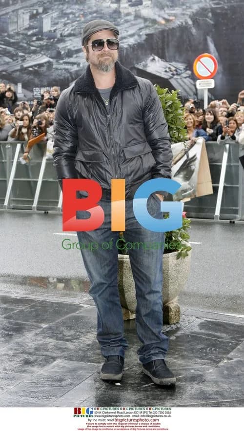 Brad Pitt Arrives in Spain
