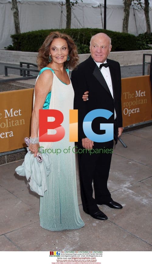 Designer Diane Von Furstenberg and Barry Diller at Met Opera