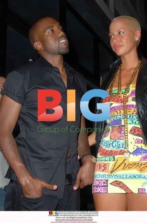 Kanye West and Amber Rose at Hollywood Party