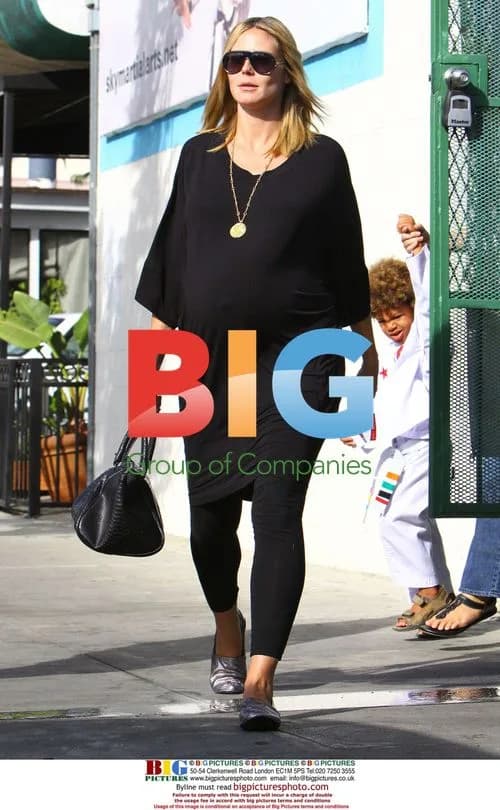 Heidi Klum with Kids at Martial Arts Class