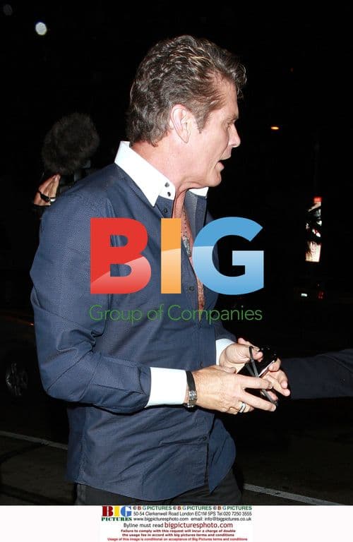 David Hasselhoff Arrives at Coco De Mer