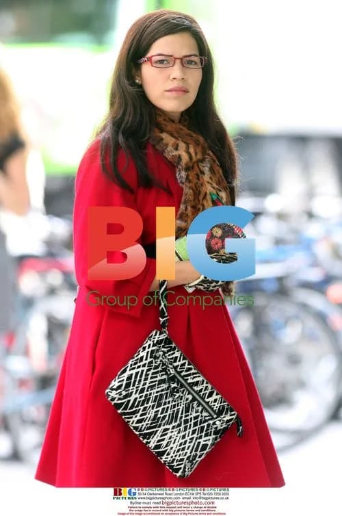 America Ferrera on Set of "Ugly Betty"
