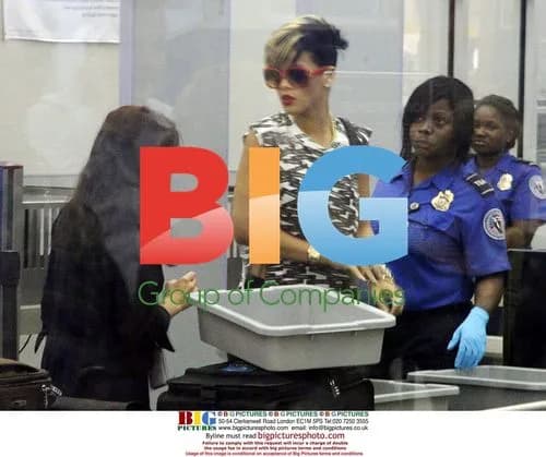 Rihanna at JFK Airport