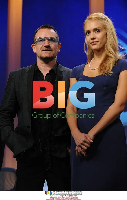 Bono and Jessica Alba at Clinton Global Initiative