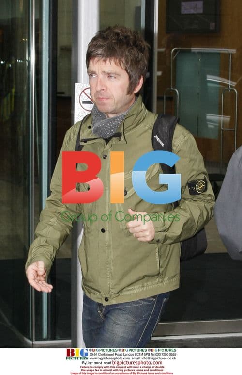 Noel Gallagher Leaving Hotel After Manchester City Victory