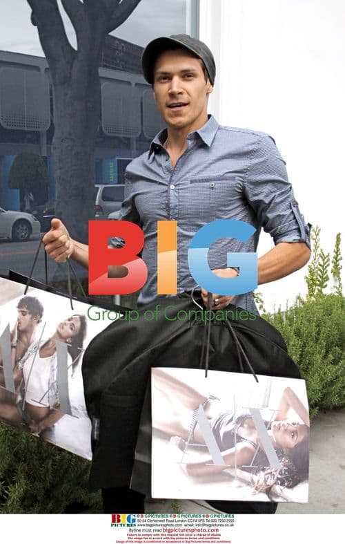 Twilight Star Alex Meraz shops at Armani Exchange