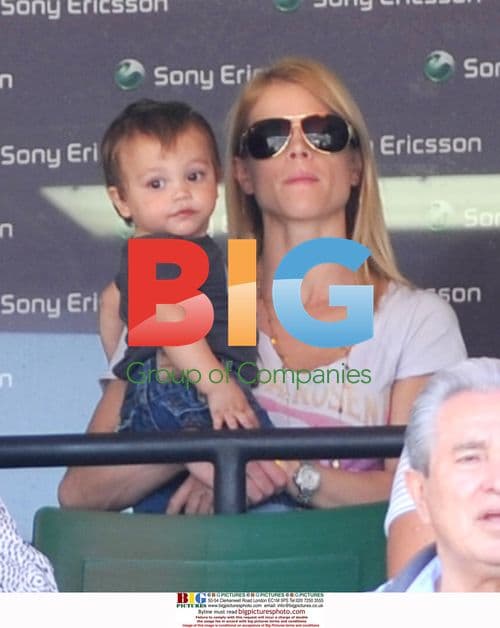 Elin Nordegren and son Charlie at Sony Ericsson Open