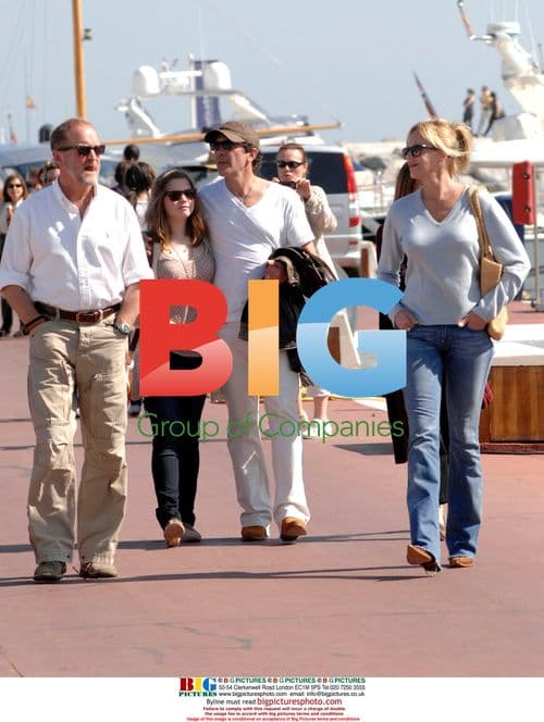 Antonio Banderas and Family Stroll in Marbella
