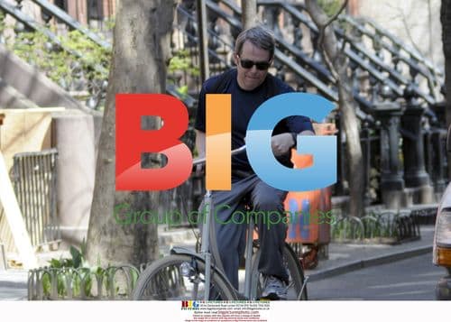 Matthew Broderick Riding Bike in NYC