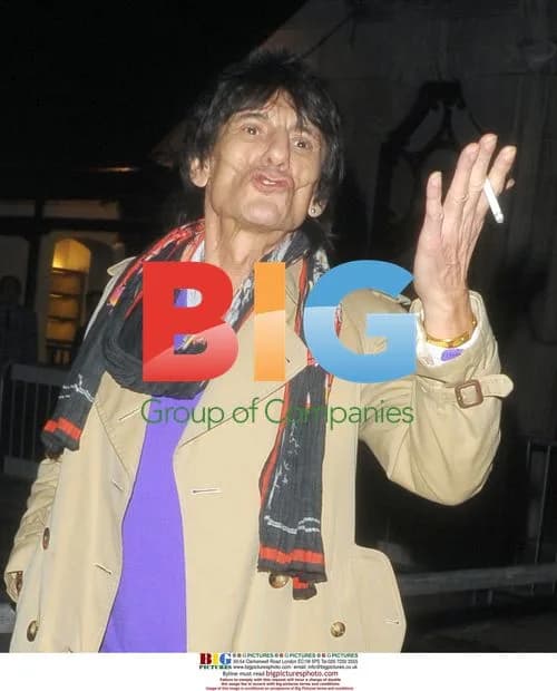 Ronnie Wood and girlfriend Ana Araujo at Scotts