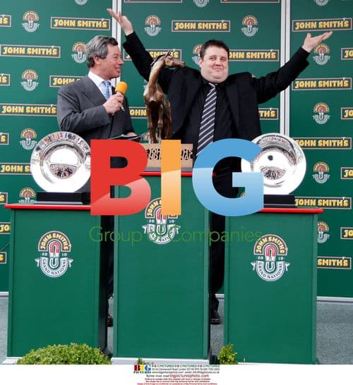 Peter Kay presents Grand National trophy