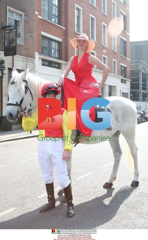 Jodie Kidd Poses on Horseback