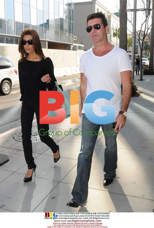 Simon Cowell with fiance and family in Beverly Hills