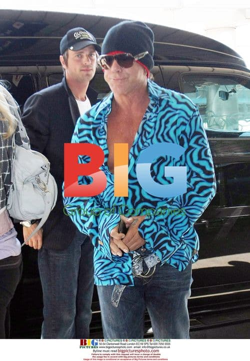 Mickey Rourke Arriving at Airport