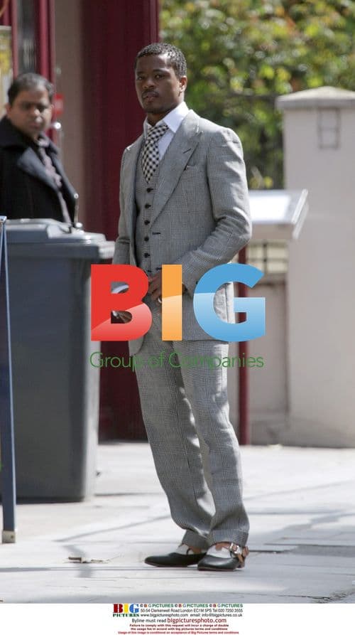 Patrice Evra in Prince of Wales Suit