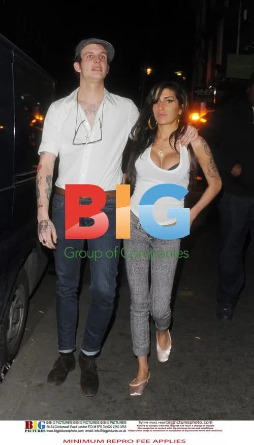Amy Winehouse and Blake Fielder-Civil Leaving Jazz After Dark